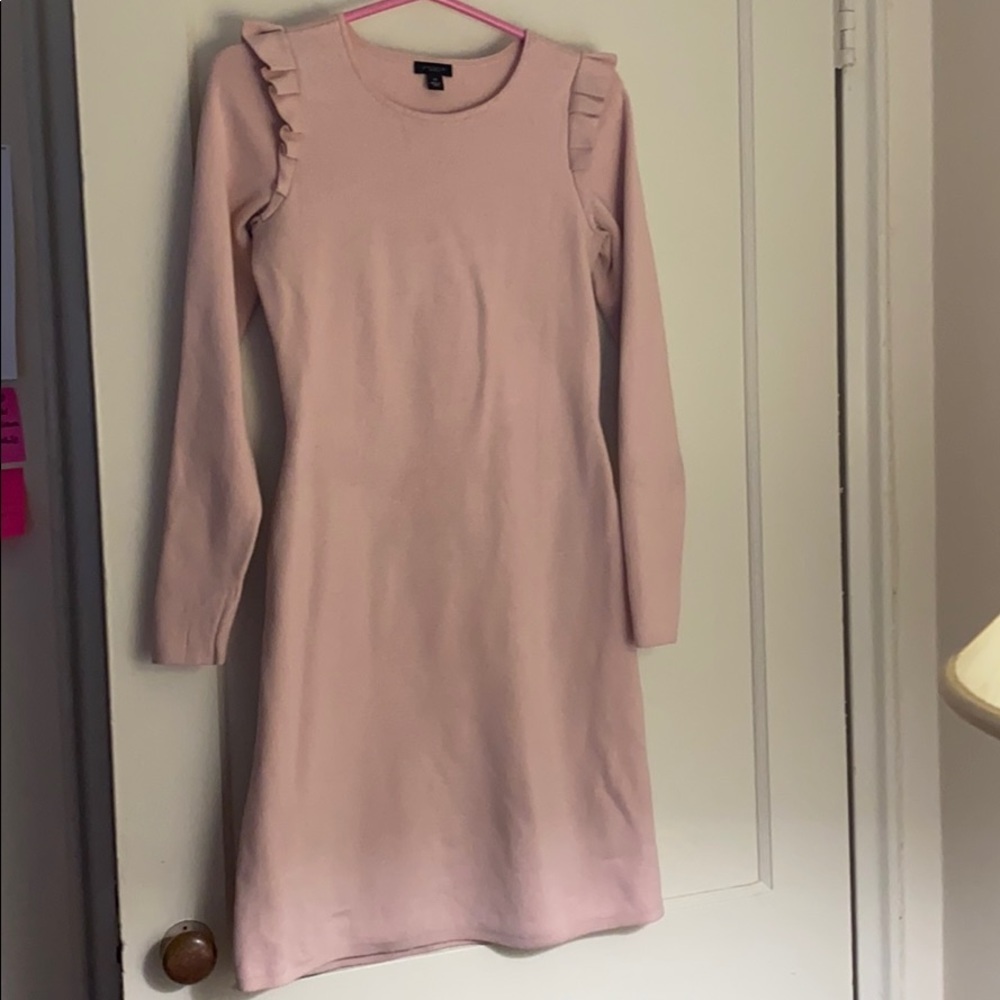 Ann Taylor Factory pink thick long sleeve dress